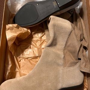 Lucky Brand Oil Suede Boots - beige